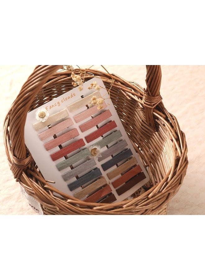 Fancy Clouds Hair Clips for Girls Women, Assorted 20Pcs Neutral Colors Hair Accessories for All Age Girls Toddler Baby Kids, Fully Lined Alligator Clips Handmade Barrettes - Image 3
